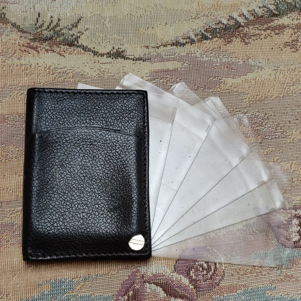 UNISEX Pocket Mates in Dark Brown Pebbled Leather .